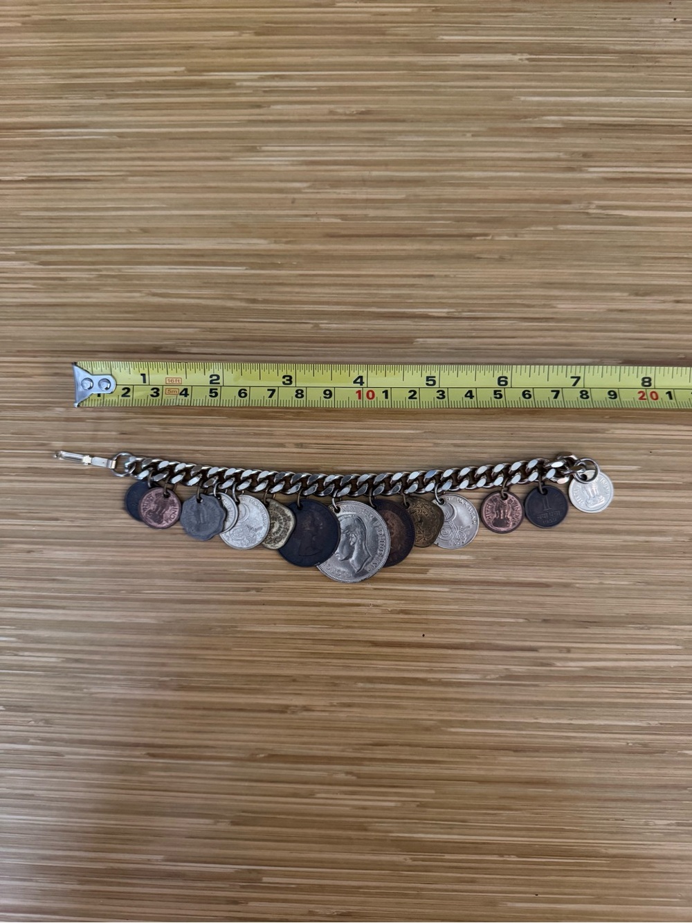 Vintage Coin Charm Bracelet in Mixed Metals - Picture 4 of 7